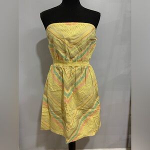 Mossimo Supply Co. Pastel Yellow Beachy Strapless Mini Dress